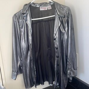 Shimmery dress up button down